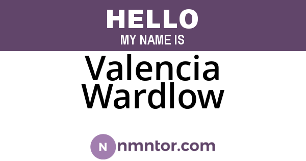 Valencia Wardlow