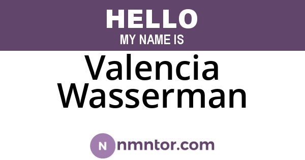 Valencia Wasserman