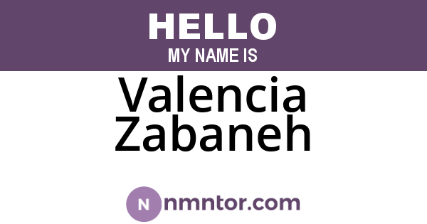 Valencia Zabaneh