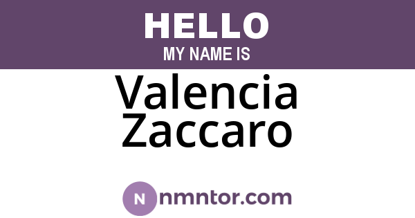 Valencia Zaccaro