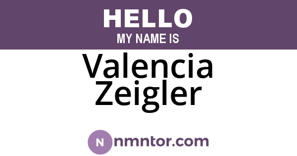 Valencia Zeigler