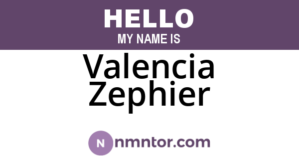 Valencia Zephier