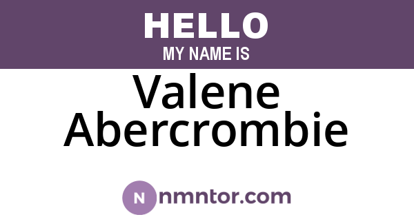 Valene Abercrombie