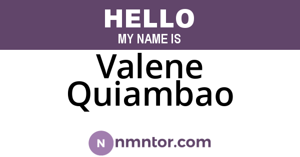 Valene Quiambao