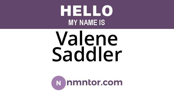 Valene Saddler