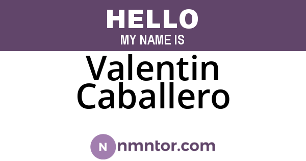 Valentin Caballero
