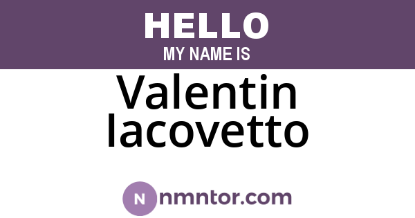 Valentin Iacovetto