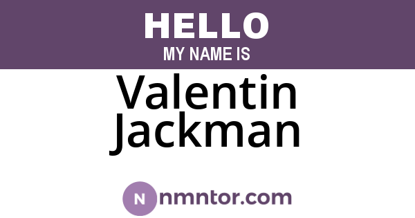 Valentin Jackman