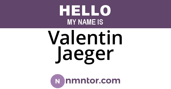 Valentin Jaeger