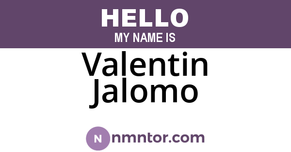 Valentin Jalomo