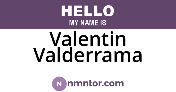 Valentin Valderrama