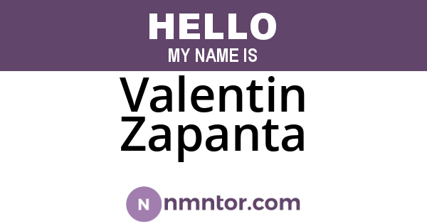 Valentin Zapanta