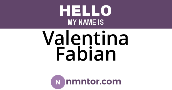 Valentina Fabian