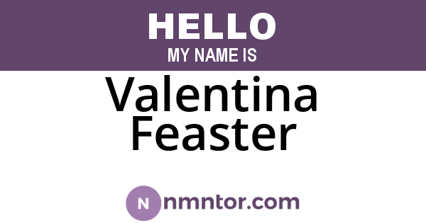 Valentina Feaster