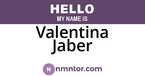 Valentina Jaber
