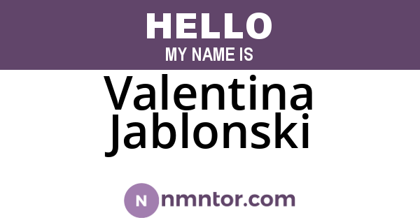 Valentina Jablonski