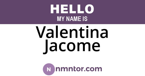 Valentina Jacome