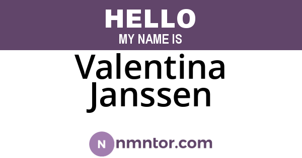 Valentina Janssen