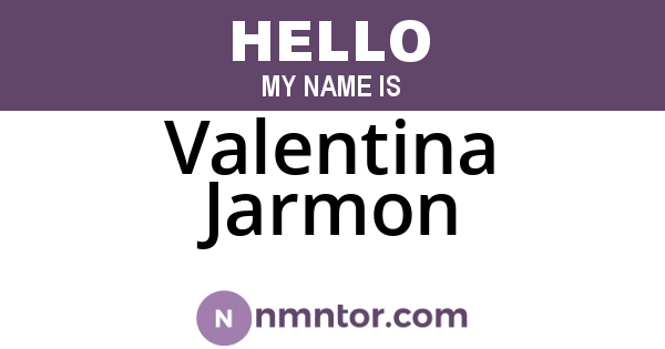 Valentina Jarmon