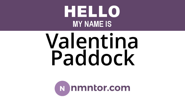 Valentina Paddock
