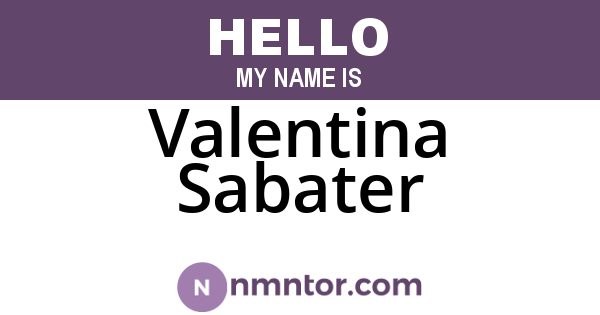Valentina Sabater