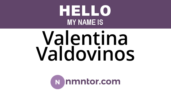 Valentina Valdovinos