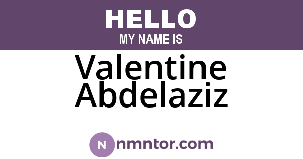 Valentine Abdelaziz