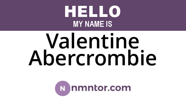 Valentine Abercrombie