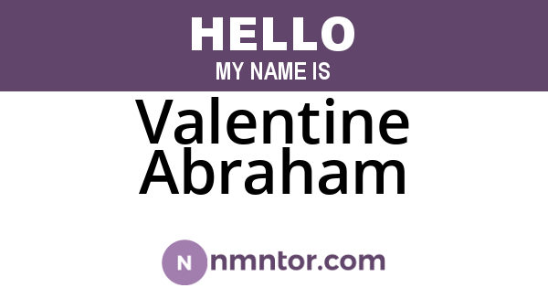 Valentine Abraham