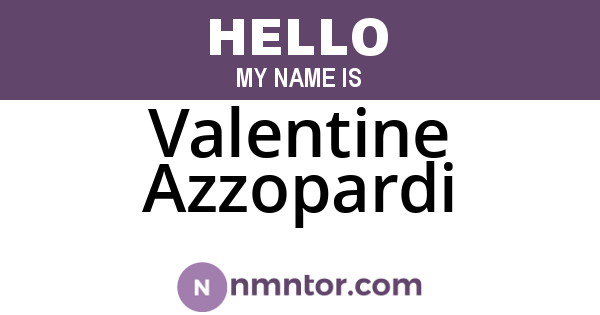 Valentine Azzopardi
