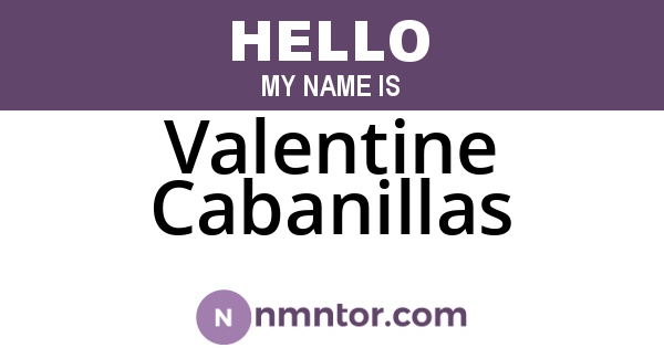 Valentine Cabanillas