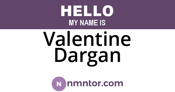 Valentine Dargan