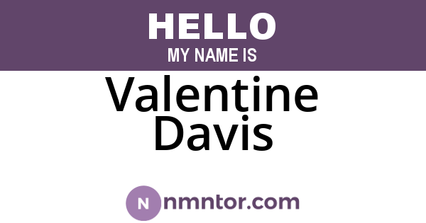 Valentine Davis