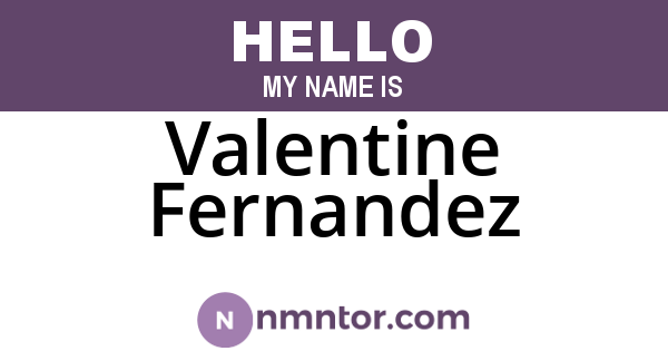 Valentine Fernandez