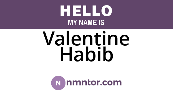 Valentine Habib