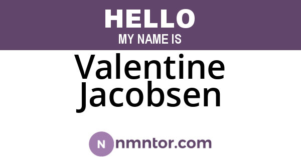 Valentine Jacobsen