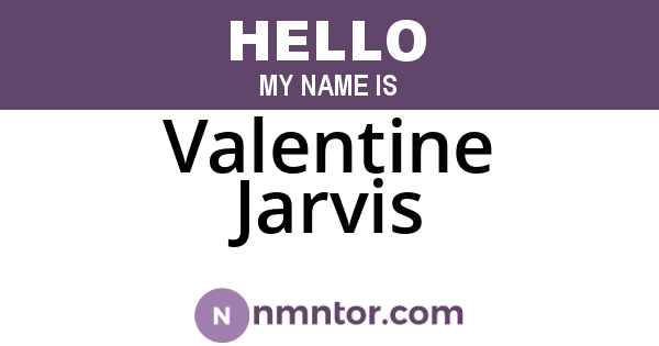 Valentine Jarvis