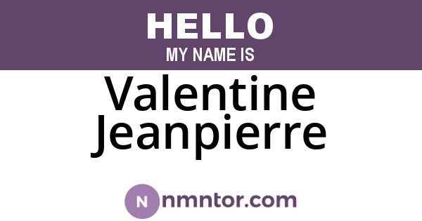 Valentine Jeanpierre