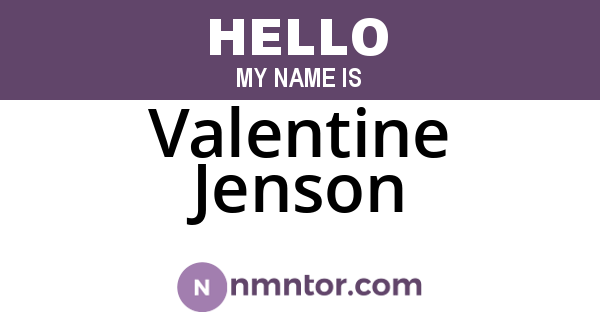 Valentine Jenson