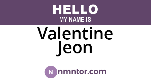 Valentine Jeon