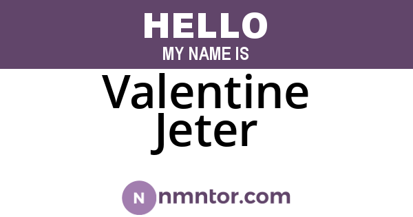 Valentine Jeter
