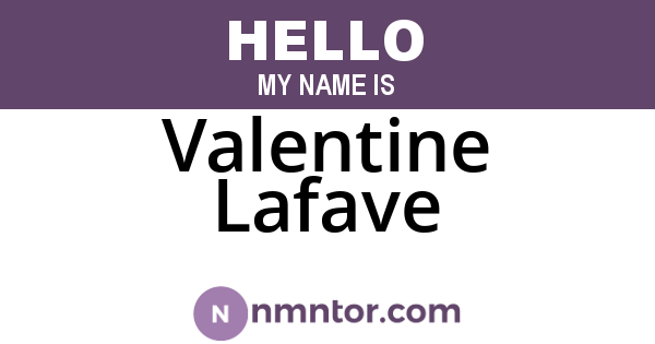 Valentine Lafave