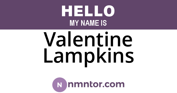Valentine Lampkins