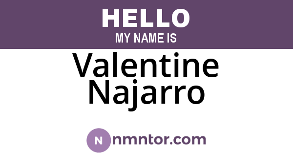 Valentine Najarro