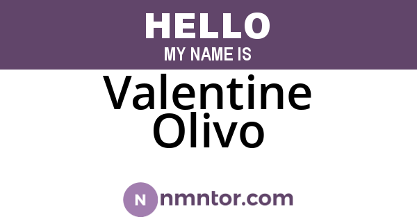 Valentine Olivo