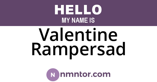 Valentine Rampersad