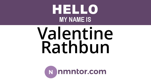 Valentine Rathbun
