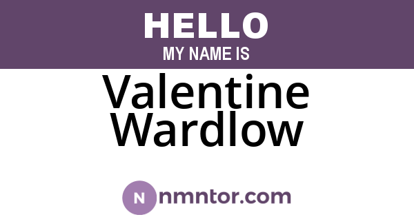 Valentine Wardlow