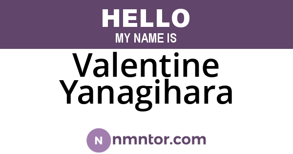 Valentine Yanagihara