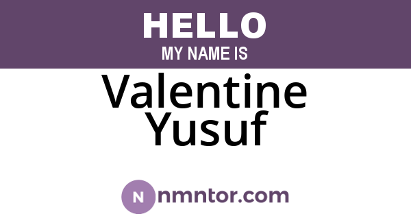 Valentine Yusuf